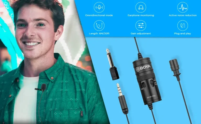 BOYA BY-M1 Lavalier Microphone with Compact Recording Setup for Clear Audio
